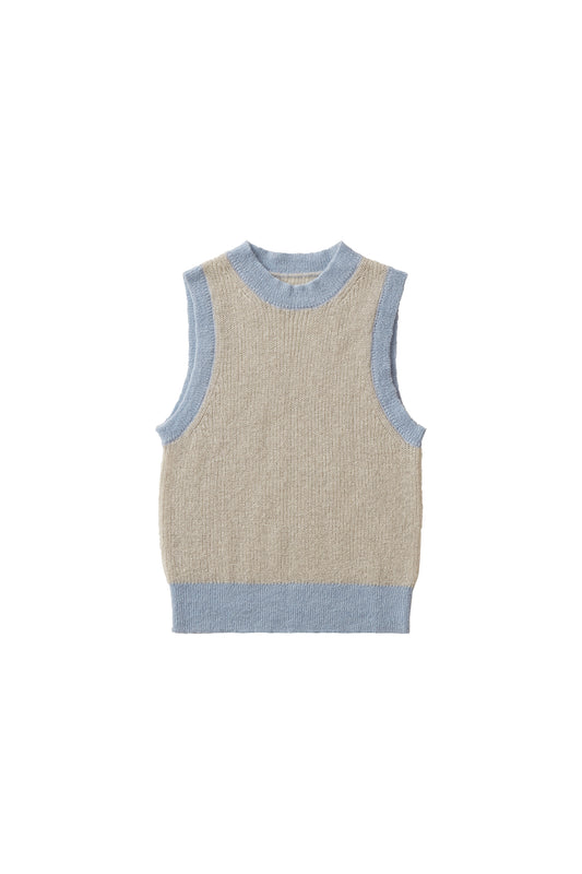 Grey/Blue Pakalolo Sweater Vest