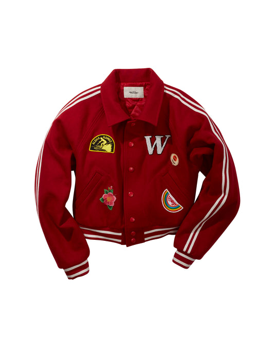 Red Wahine UniVarsity Jacket
